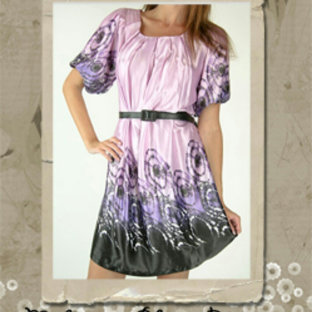 Purple Lilac Watercolor Dress NWT, NWOT